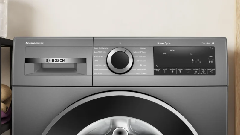 Bosch Series 6 washing machine, front loader 10 kg , Cast iron grey - Image 2