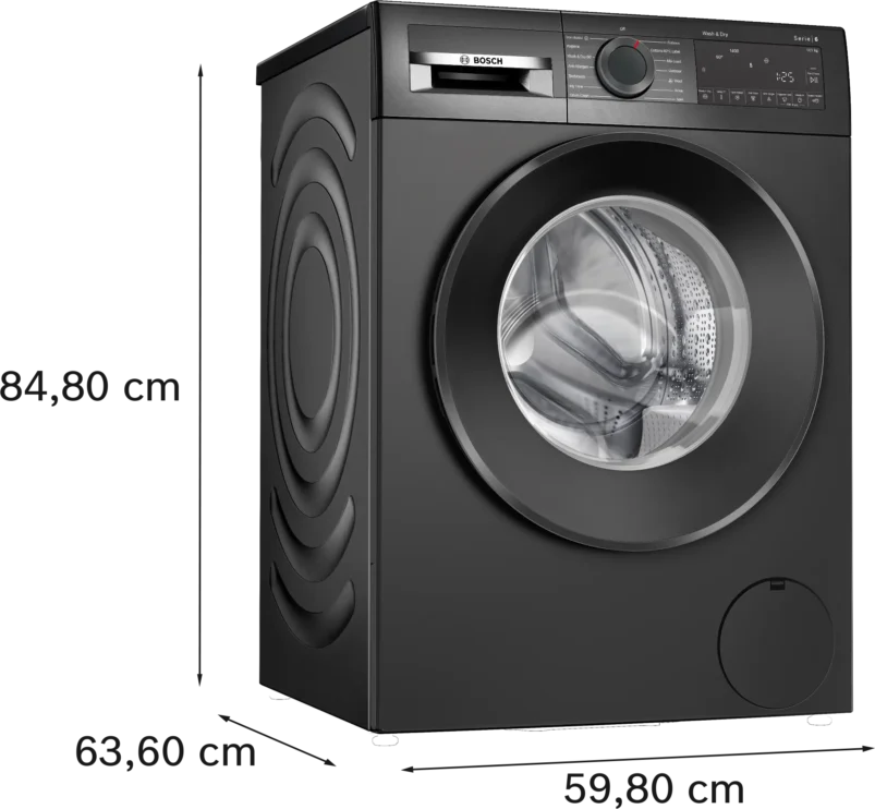 Bosch Series 6 washer dryer 12/7 kg , Cast iron grey - Image 5