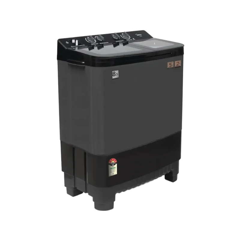 Midea 8.5 Kg Semi Automatic Top Load Washing Machine, Black Grey - Image 6